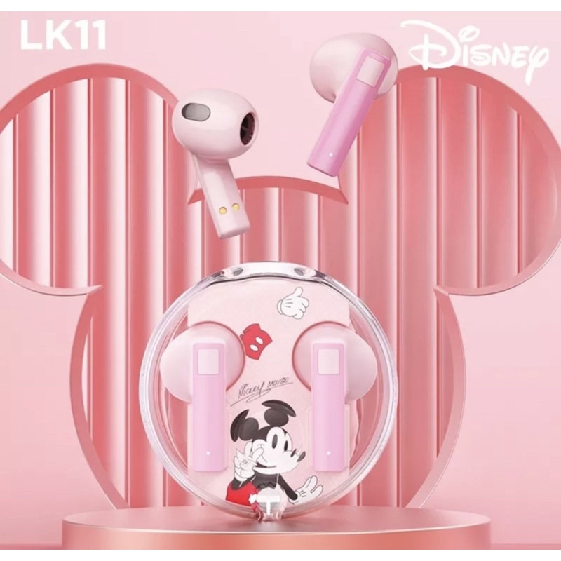 Tai nghe Disney Bluetooth LK-11 Gấu Dâu Hồng - Gấu Pooh - Mickey Siêu Đẹp