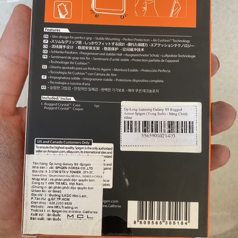 Ốp Lưng Samsung Galaxy S9 Spigen Slim Armor CS - Hàng Chính Hãng