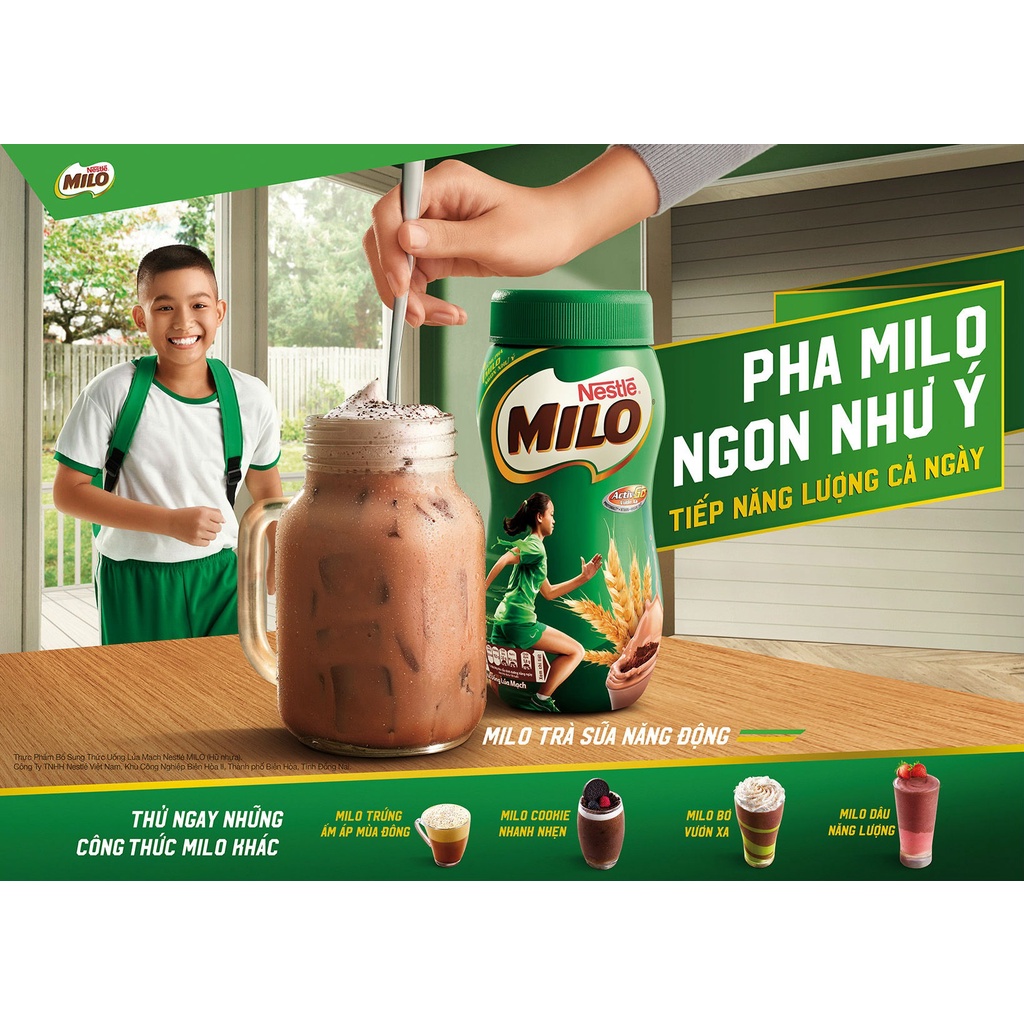 Milo Bột/ Thức Uống Lúa Mạch Milo Active Go Hộp 400g