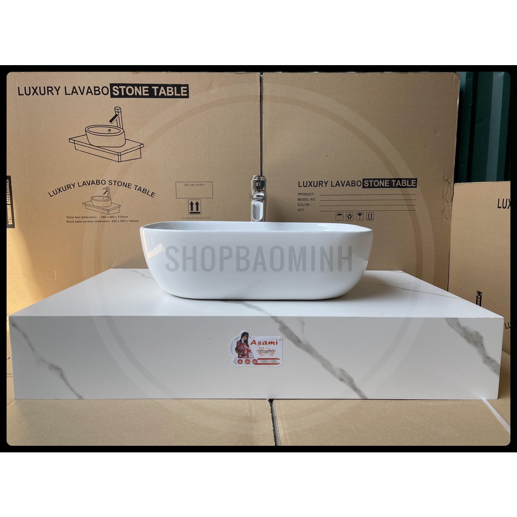 Chậu rửa mặt - Lavabo chữ nhật 2144T, kích thước 46x33cm