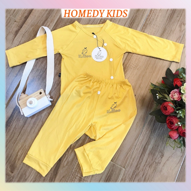 Quần áo sơ sinh dài tay bé trai bé gái mùa thu đông đồ sơ sinh cho bé giá rẻ K.woo MB29 Homedy Kids