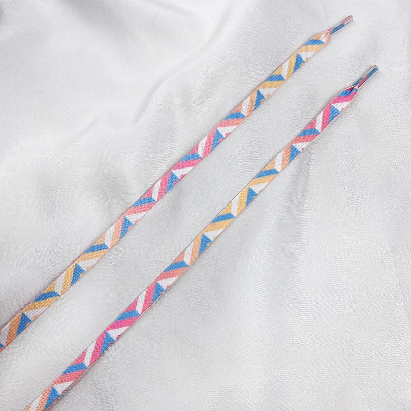 Dây Giày Thể Thao Không Cần Buộc Co Giãn Họa Tiết Hình Học