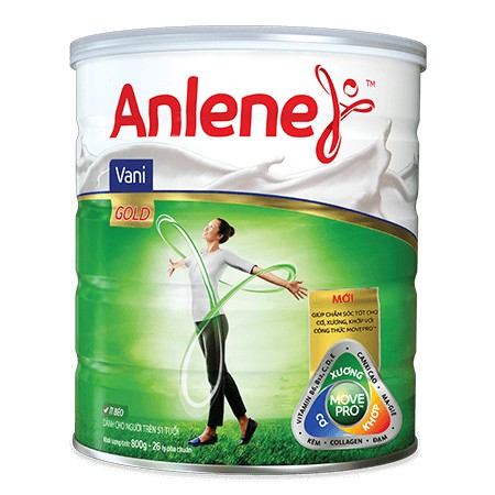 Anlene gold 800gr độ tuổi từ 40t trở lên (cam kết 100% hàng nhập chính hãng)