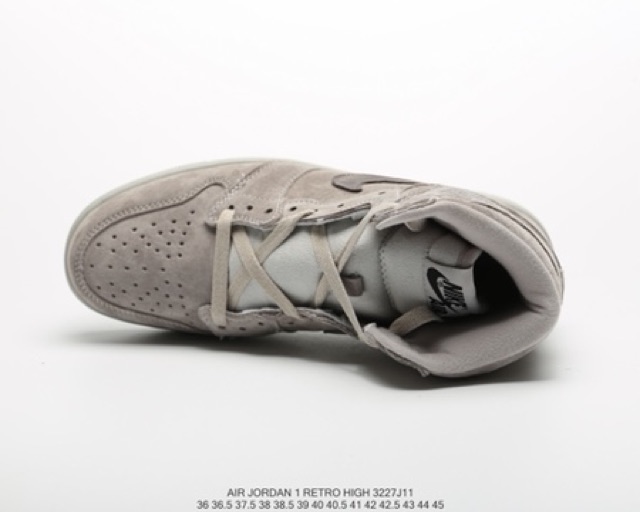 ẢNH THẬT | Giày Thể Thao jordan 1 màu xám da lộn