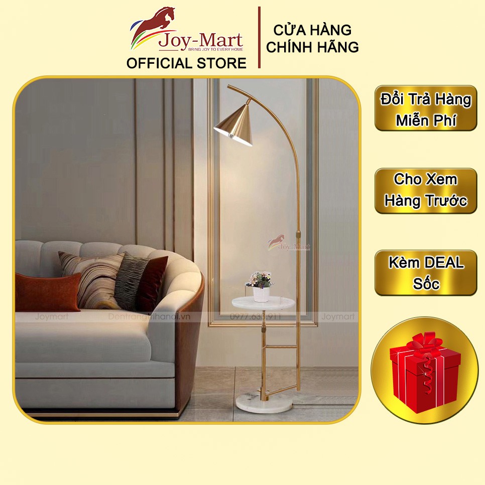 Đèn Cây Đứng ❤ JOYMART ❤ Đèn Sàn Phòng Khách Trang Trí - Mạ Vàng Cao Cấp Tặng Kèm Bóng LED 3W ML558