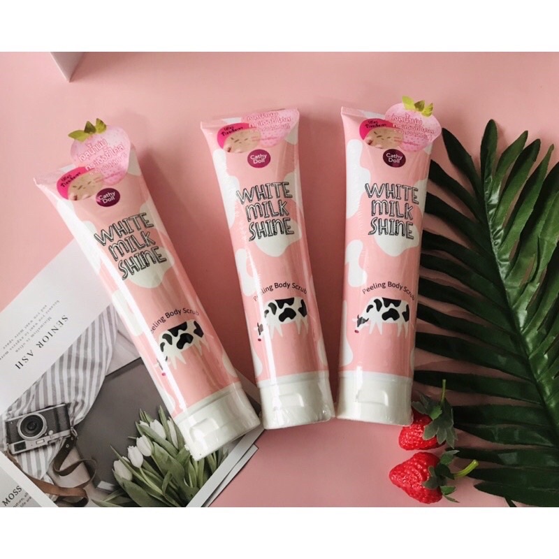 01 Tuýp Tẩy tế bào chết Cathy Doll White Milk Shine Peeling Body Scrub Thái Lan 320gr