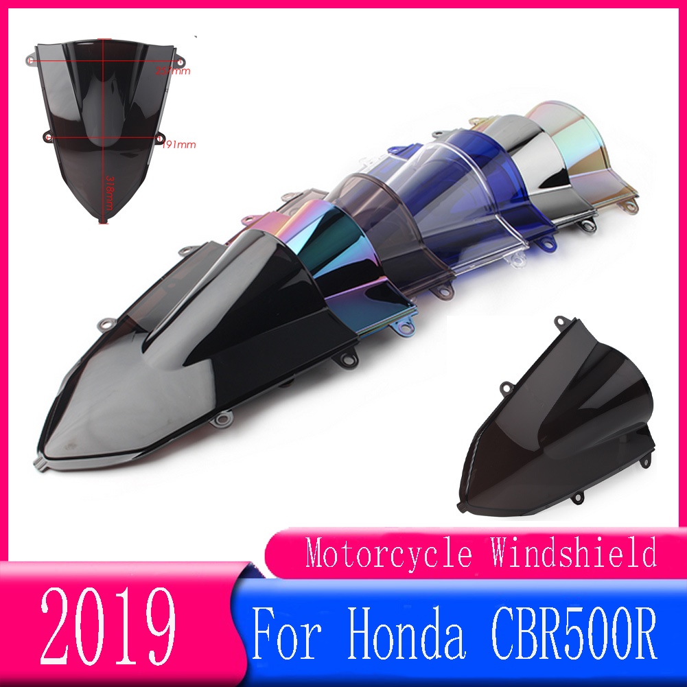 Kính Chắn Gió Đôi Bằng Nhựa ABS Chuyên Dụng Cho Xe Mô Tô Honda CBR500R CBR 500 R 500R 2019 2020 2021