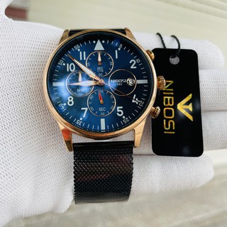 [SIÊU GIẢM GIÁ] ĐỒNG HỒ NAM DÂY LƯỚI HIỆU NIBOSI CHÍNH HÃNG FULL BOX CHẠY ĐỦ 6 KIM LỊCH NGÀY VÀ THỨ