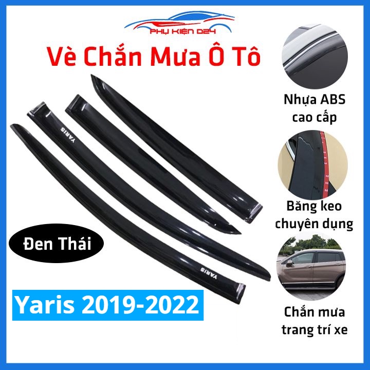 Vè mưa Yaris 2019-2020-2021-2022 vè đen che mưa bảo vệ trang trí xe