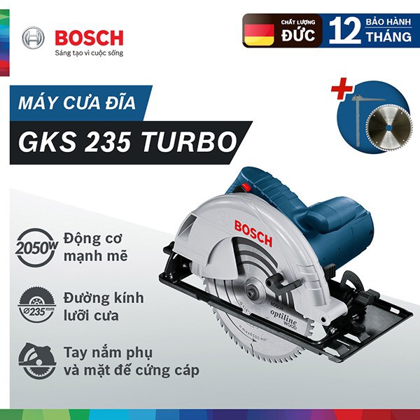 Máy cưa đĩa Bosch GKS 235 TURBO 235mm