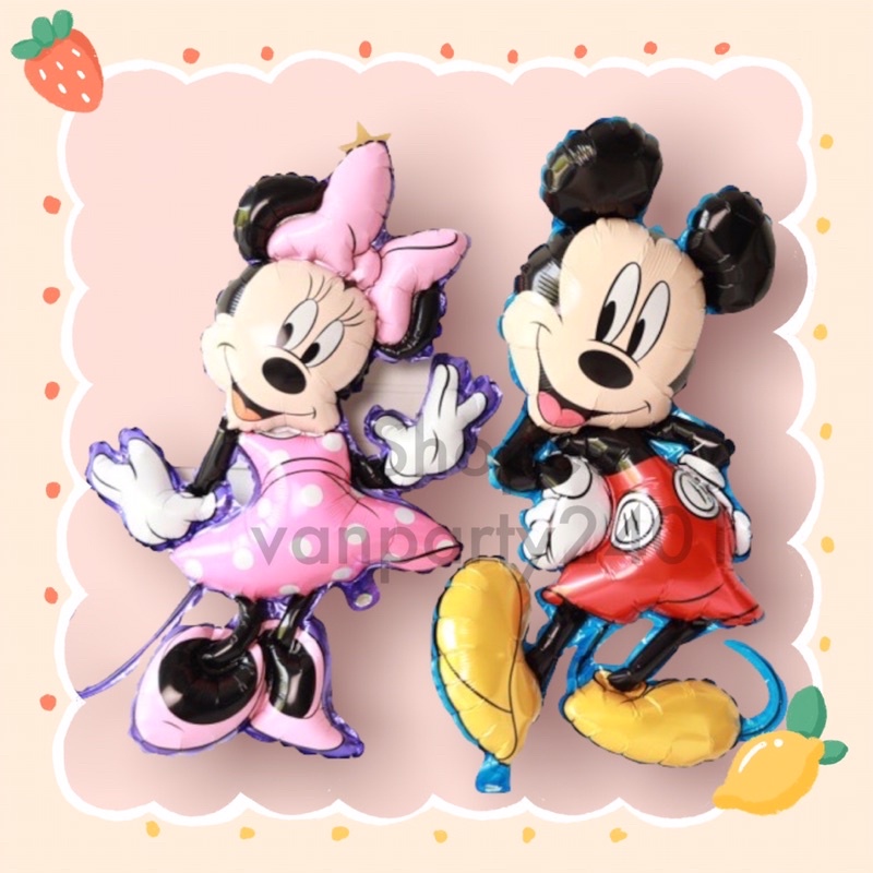 Bóng nhôm hình chuột Mickey và chuột Minnie (size lớn) trang trí sinh nhật, đầy tháng, thôi nôi, party…