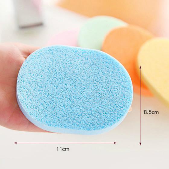 [Hàng mới về] Mút rửa mặt hình tròn chất liệu sợi gỗ tự nhiên chất lượng cao