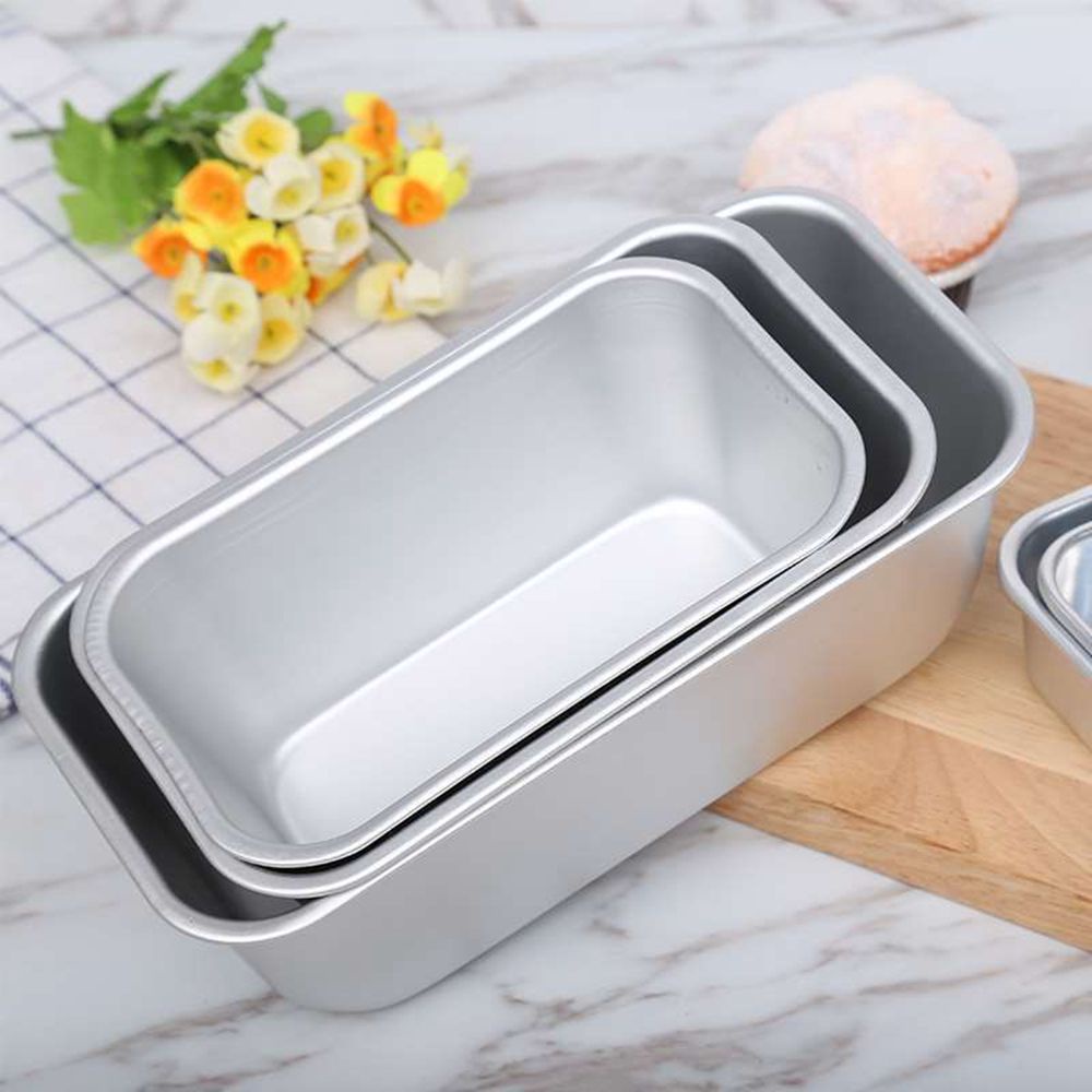 Khuôn làm bánh mì Mini hình chữ nhật bằng hợp kim nhôm chống dính tiện dụng cho nhà bếp