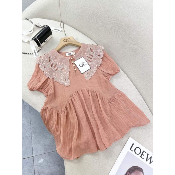 Áo tơ khuy ngọc cổ thêu