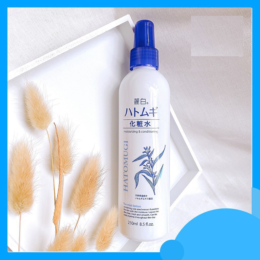 Xịt Khoáng Ý Dĩ Hatomugi The Mist Lotion 250ml Dưỡng Ẩm Làm Sáng Da Moisturizing &amp; Conditioning