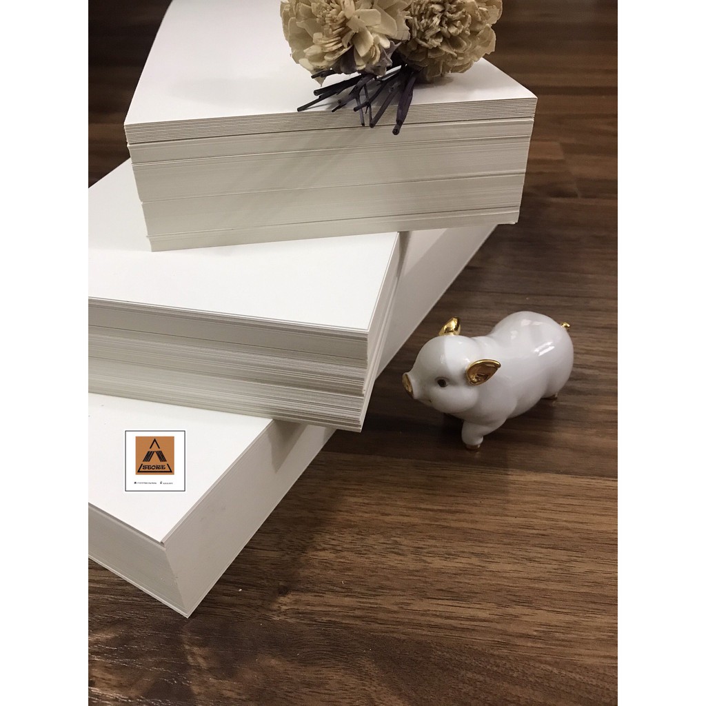 Flashcard Thẻ trắng viết chữ đôi, chữ ba , 100 thẻ 15x40cm chuẩn giấy Ivory 350