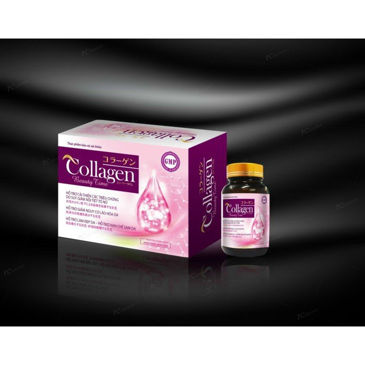 Collagen Beauty Time Làm Đẹp Da, sáng da, Cải Thiện Sinh Lý Nữ Hộp 30 viên