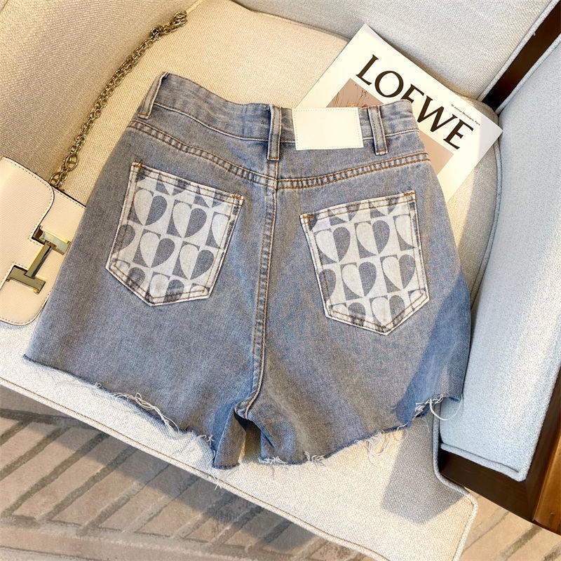 Quần Short Denim Lưng Cao Ống Rộng Thời Trang Dành Cho Nữ  tao bao