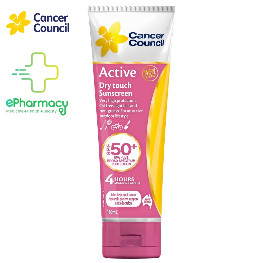 Kem Chống Nắng Cancer Council Active Pink Sunscreen SPF 50+/PA++++ UVA-UVB năng động 110ml
