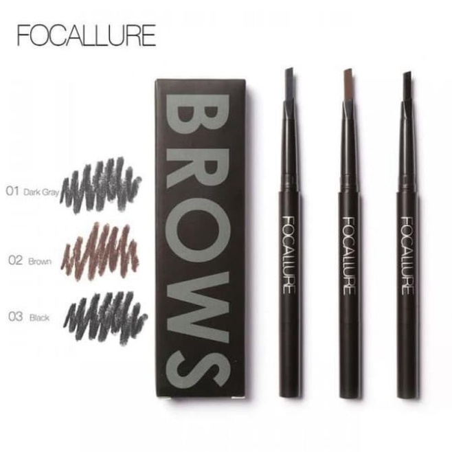 Chì kẻ lông mày hai đầu Focallure BROWS FCKM1 | BigBuy360 - bigbuy360.vn
