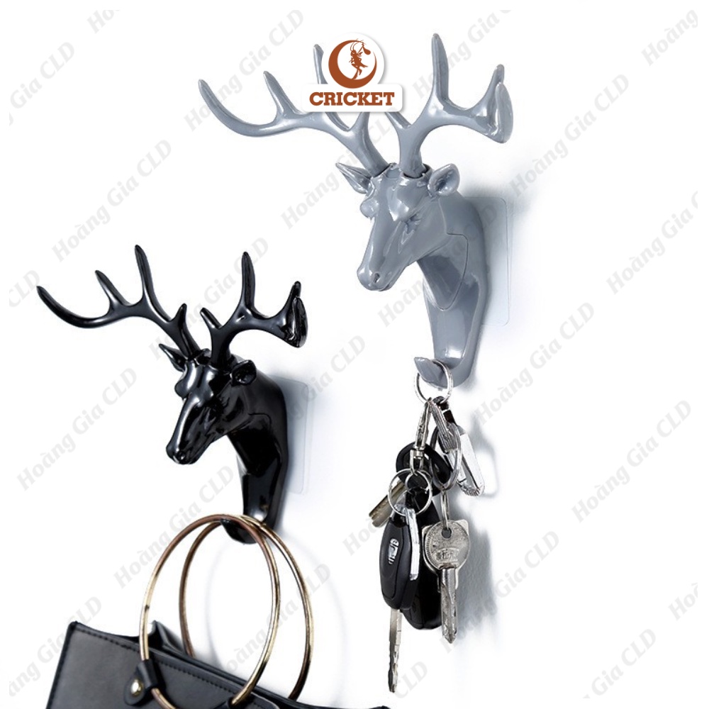 Móc treo đồ sừng hươu phong cách cổ điển, móc dán tường, decor trang trí nhà cửa theo phong thủy tuyệt đẹp