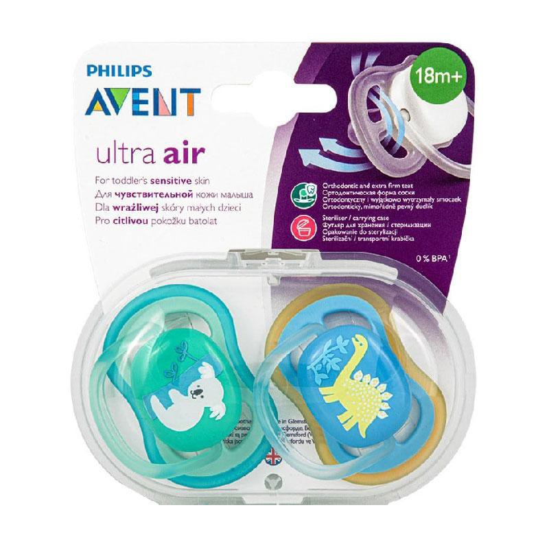 Hộp 2 cái Ty giả chống vẩu chống đầy hơi Phillips Avent Ultra Air 18+m