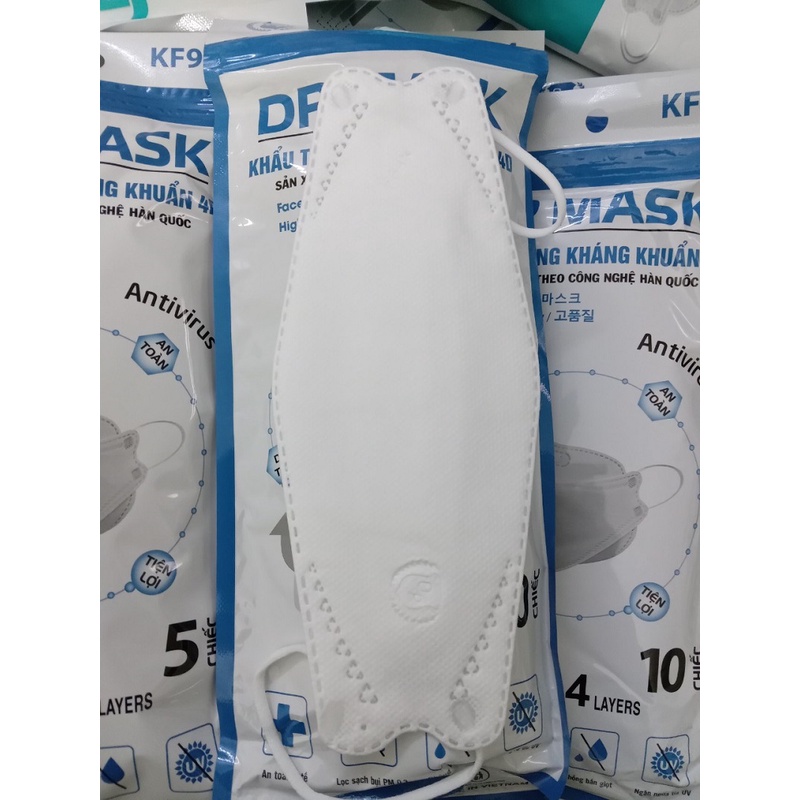 50 chiếc khẩu trang y tế 4D KF94 kháng khuẩn chống bụi chống lem son 4 lớp chính hãng DP mask
