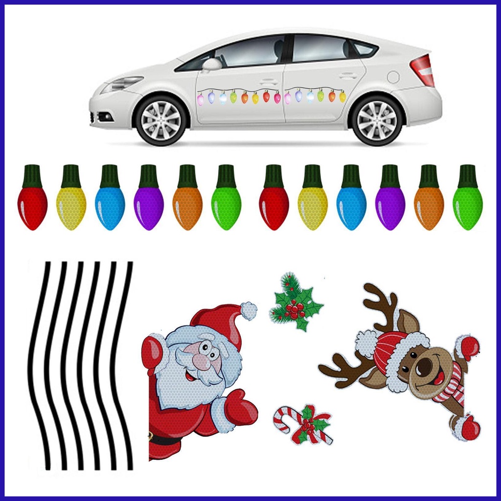 Bộ 22 Đề Can Nam Châm Hình Bóng Đèn Nhiều Màu Sắc Cho Xe Hơi