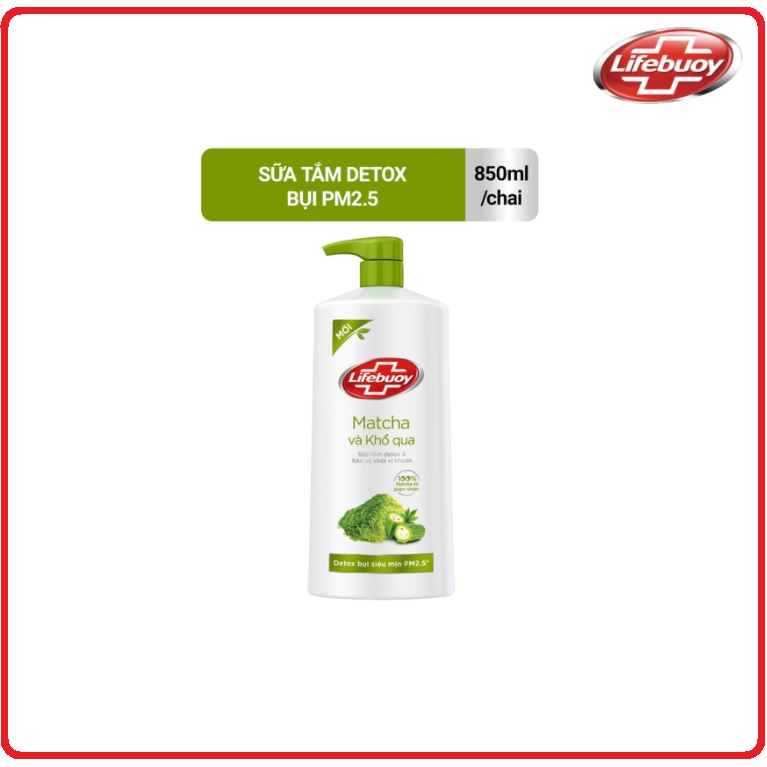 Sữa Tắm LIFEBUOY Detox và Bảo vệ khỏi vi khuẩn Chai 850g