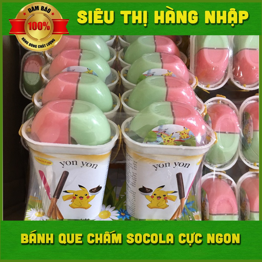 Lốc 10 ly bánh que chấm kem socola Yon Yon siêu ngon (có kèm đồ chơi)