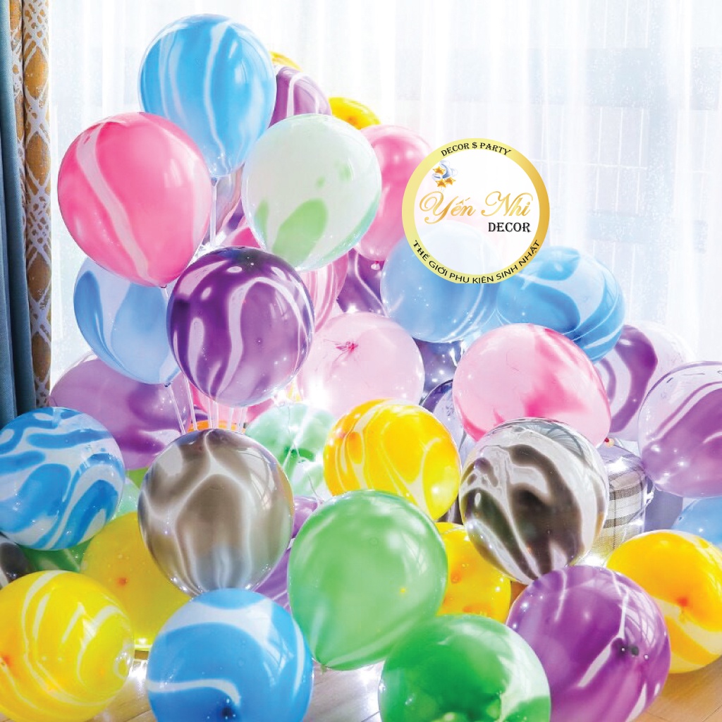 Bóng bay vân kẹo, bóng bay trang trí sinh nhật 2.2G YẾN NHI SHOP
