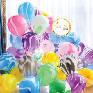 Bóng bay vân kẹo, bóng bay trang trí sinh nhật 2.2g yến nhi shop