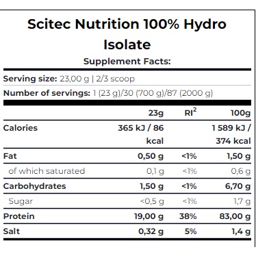 HYDRO ISOLATE | Scitec Whey Protein 100% Hydro Isolate  - Chính Hãng Muscle Fitness
