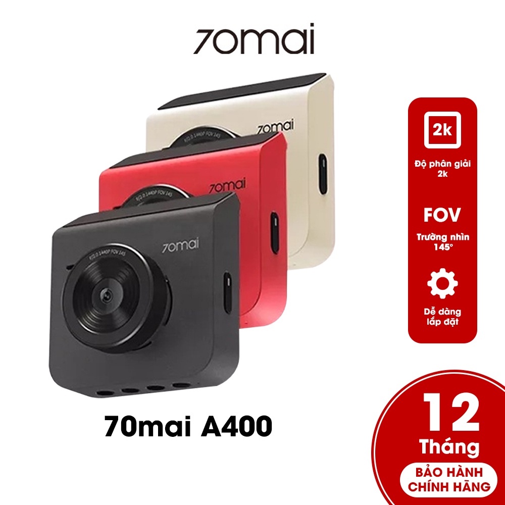 Camera hành trình ô tô 70mai Dash Cam A400&A400-1 độ phân giải 1440P