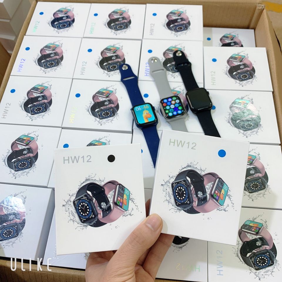 [Chính Hãng] Đồng Hồ Thông Minh HW12/16 Fullbox Kiểu Dáng Apple Watch Series 6, Chống Nước, Kết Nối Bluetooth, Núm Xoay