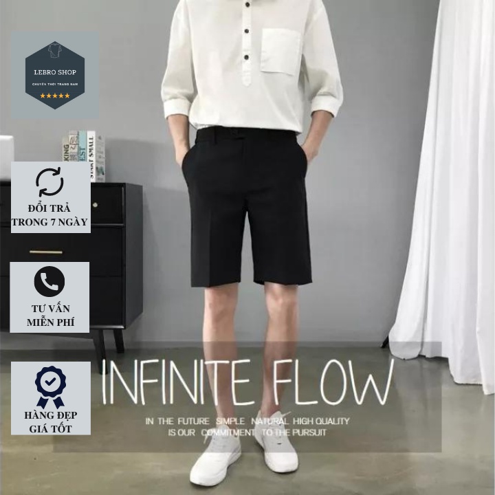 QUẦN TÂY NAM NGẮN CAO CẤP QUẦN ÂU SHORT NAM VẢI CO GIÃN CÓ BIG SIZE