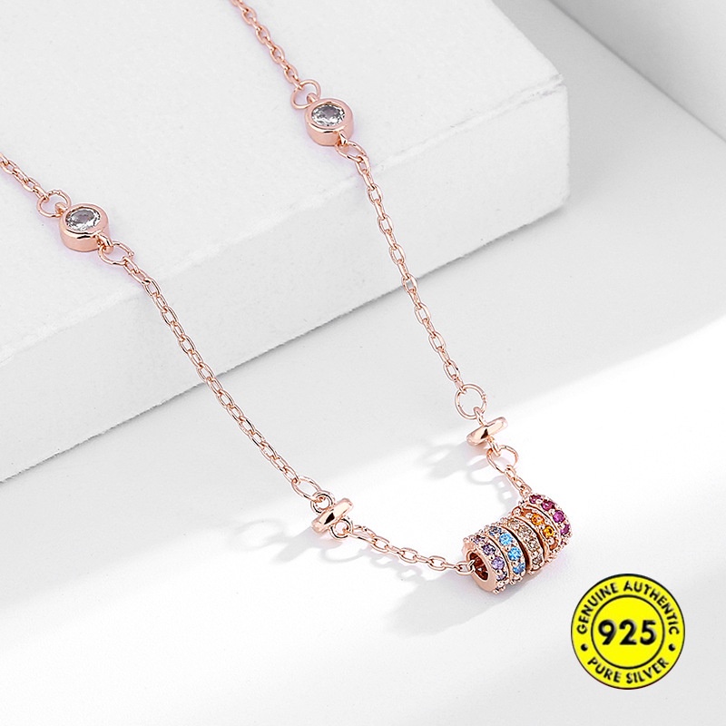 Vòng cổ Mạ Vàng Hồng 18K Kiểu Dáng Mới 925 Thời Trang Cho Nữ