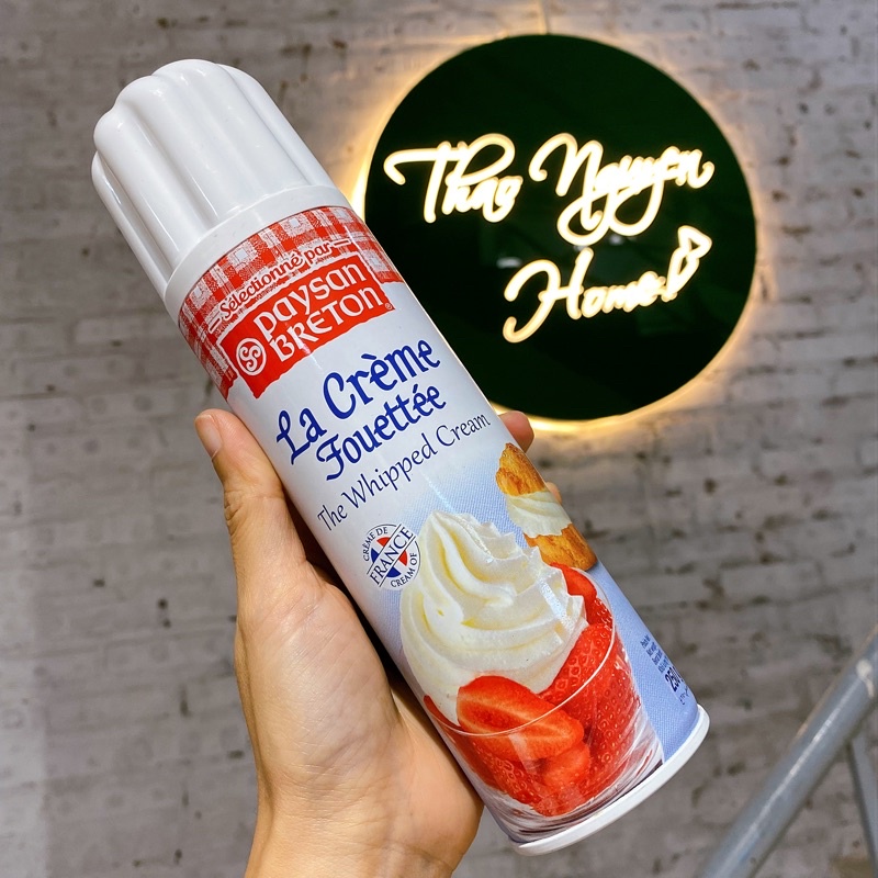 Kem tươi whipping cream dạng xịt Paysan Breton 250ml