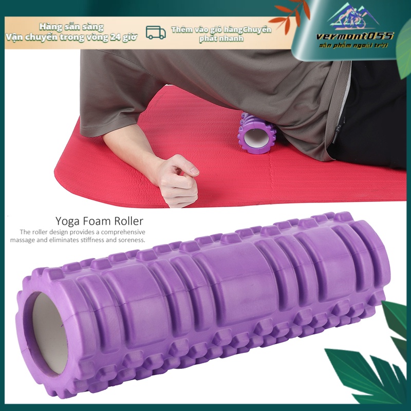 Có thể bán buôn EVA Hollow Yoga Cột Massage Gậy Thư giãn Cơ bắp Con lăn Tập thể dục Pilates Vermont055 Hàng giao ngay