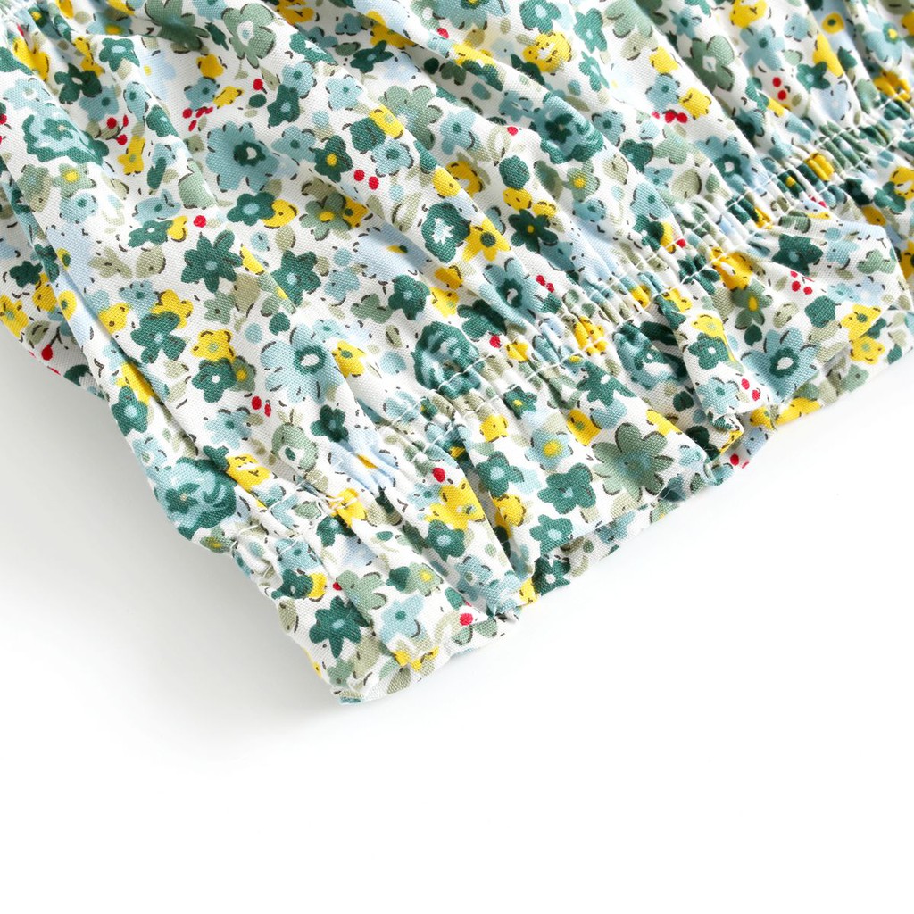 Bộ Đồ Sanlutoz Dành Cho Bé Gái Thiết Kế In Hoa Làm Từ Cotton