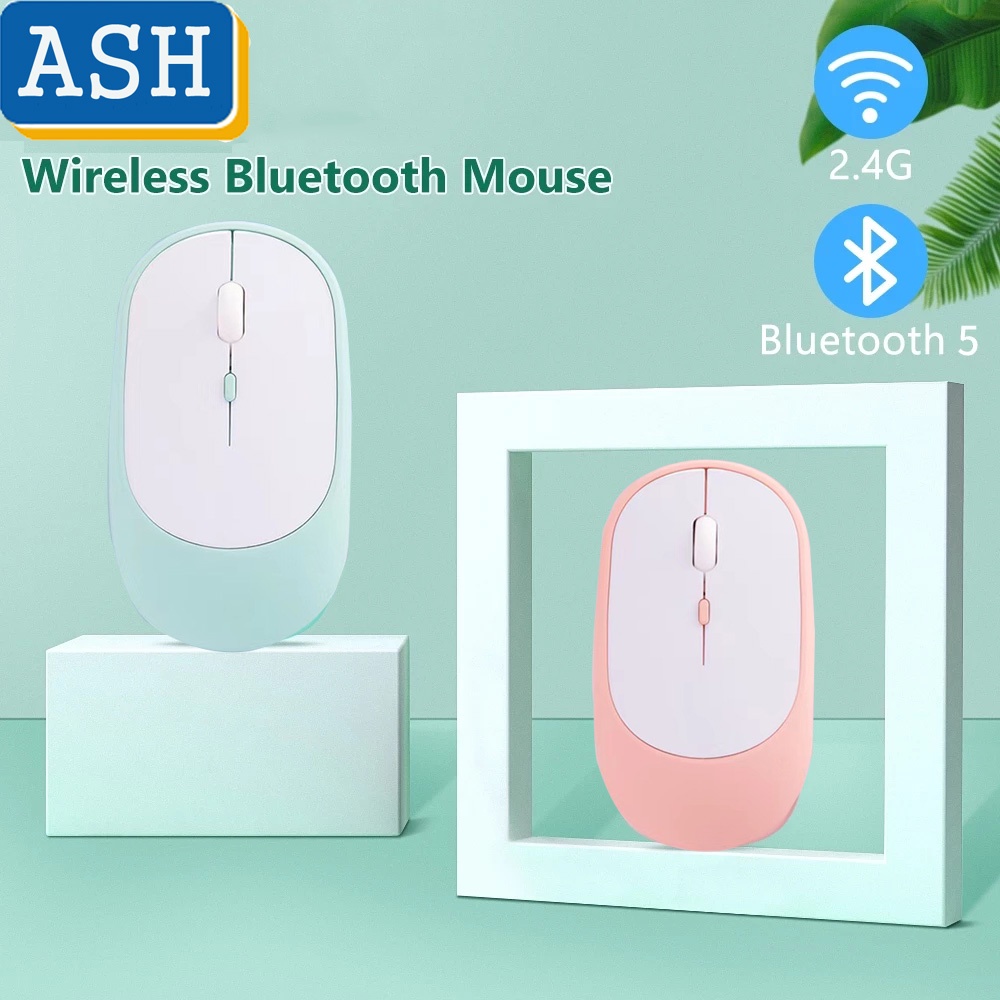 ASH Dual Modes Wireless Bluetooth Mouse Mice for For Samsung Galaxy Tab A7 Lite 8.7 S7 FE S7 Plus S6 Lite S5E A 10.1 10.5 A7 10.4 M6 M5 8.4 8.0  Slim Mouse Bluetooth 5.0 2.4G