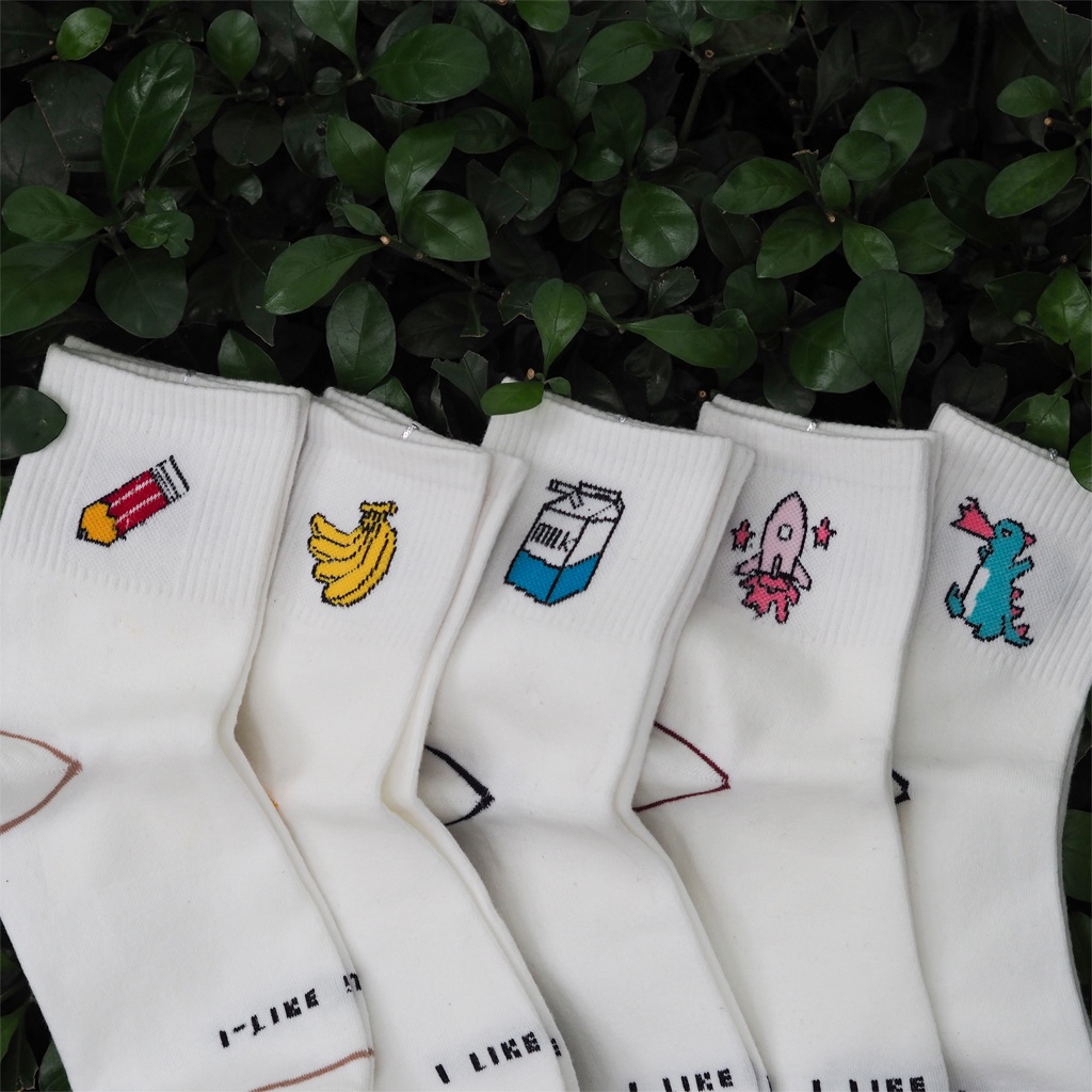 Vớ Nữ Cổ Cao , Tất Vở Nữ Cổ  Unisex Thời Trang Họa Tiết Dễ Thương