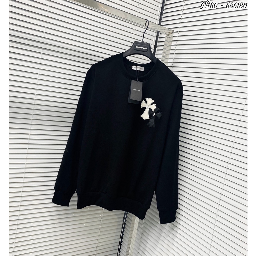 🔥Hot🔥Áo nỉ Chrome Hearts ft Saint Laurent thiết kế hot trend Thu Đông 2022