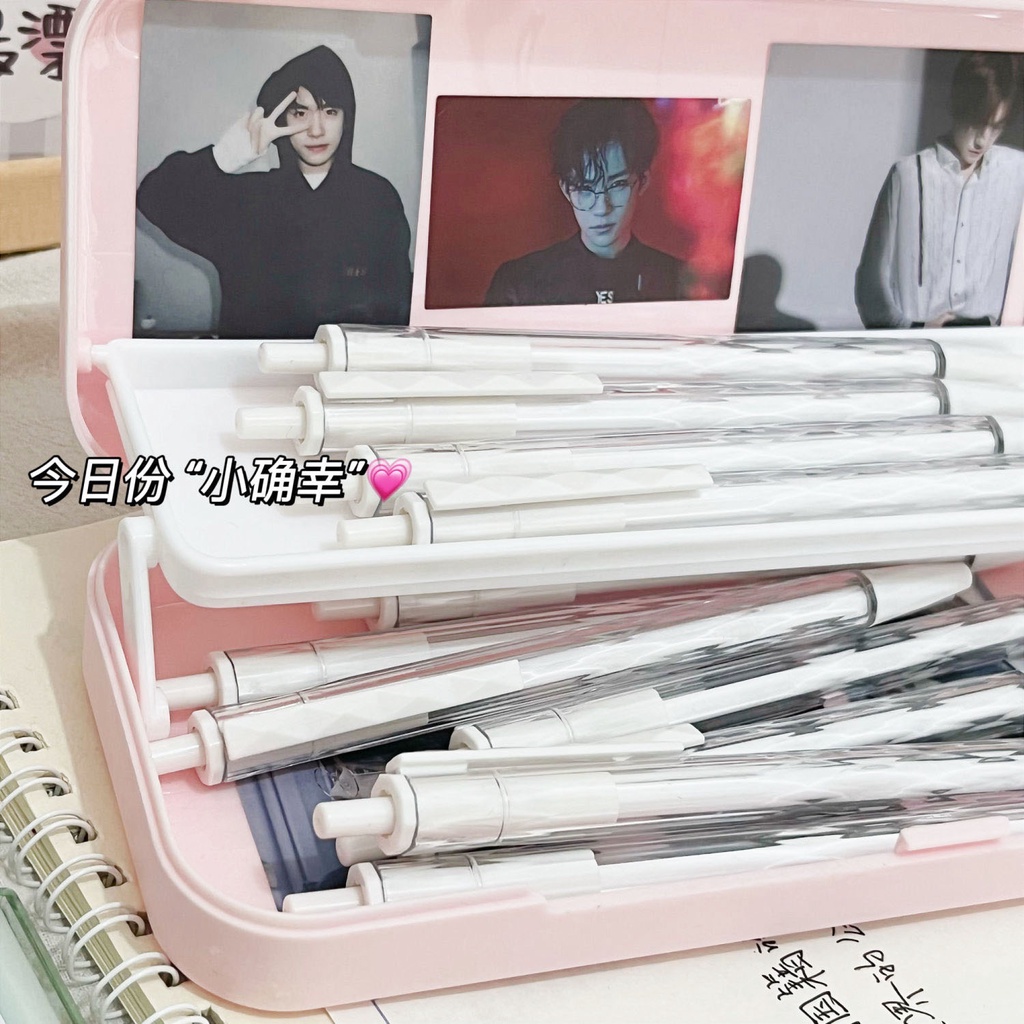 Bút Mực Đen Ngòi 0.5mm Khô Nhanh Trong Suốt