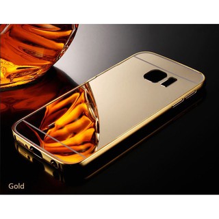 Ốp lưng tráng gương Samsung S6 edge - Màu đen và màu vàng