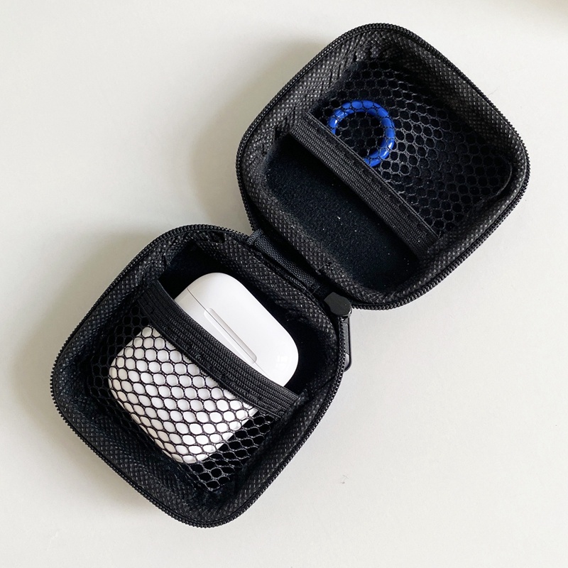 Túi Đựng Tai Nghe/ Cáp Sạc USB Mini Có Khóa Kéo Họa Tiết Hoạt Hình Dễ Thương