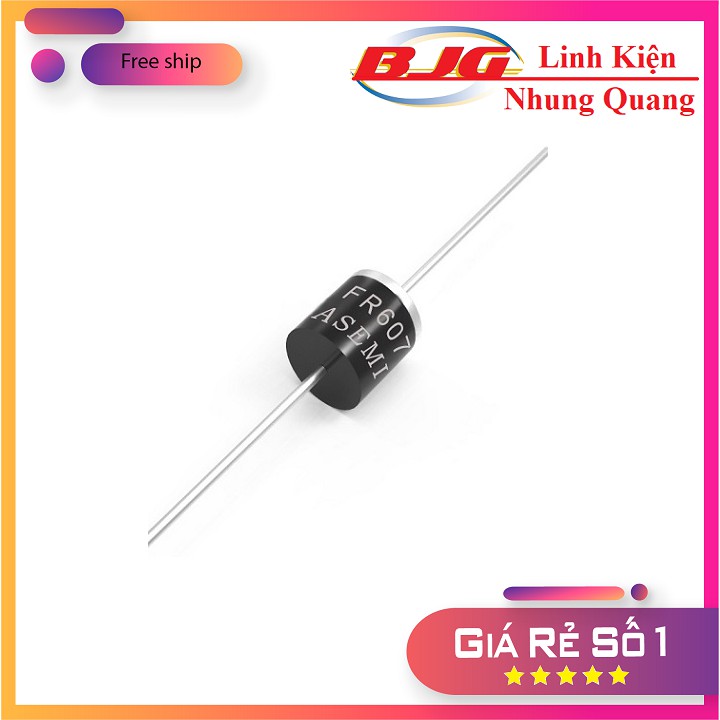 Diode xung FR607 ( 6A-1000V) chất lượng tốt.