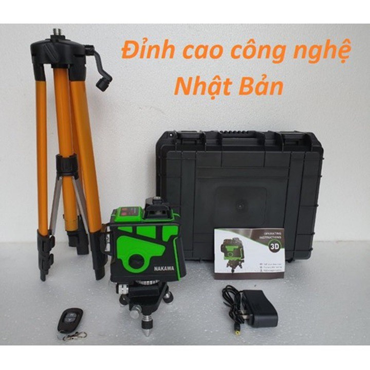 Máy Cân Mực NAKAWA tia laser 3D -12 Tia tia xanh cao cấp - LS12X