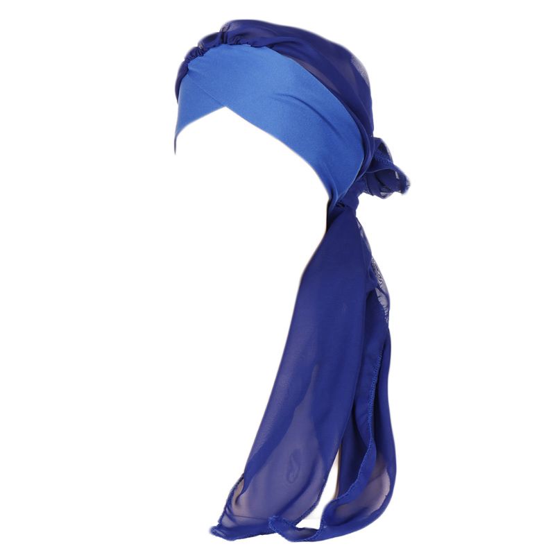Mũ Trùm Đầu Chiffon Co Giãn Màu Trơn Phong Cách Hồi Giáo Cho Nữ