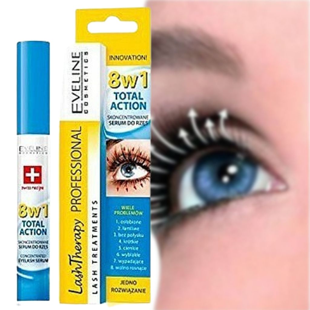 Dưỡng Mi EVELINE 8 in 1-TOTAL ACTION LASH THERAPY PROFESSIONAL,Chăm Sóc Cho Mi.